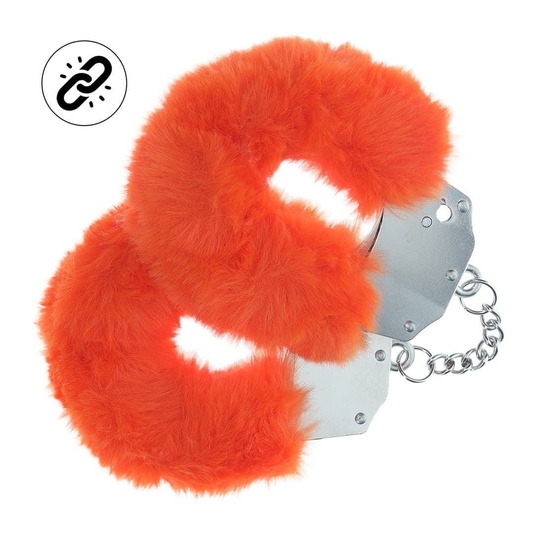 Algemas Com Pelúcia Heavy-Duty Fluffy Laranja Ouch!