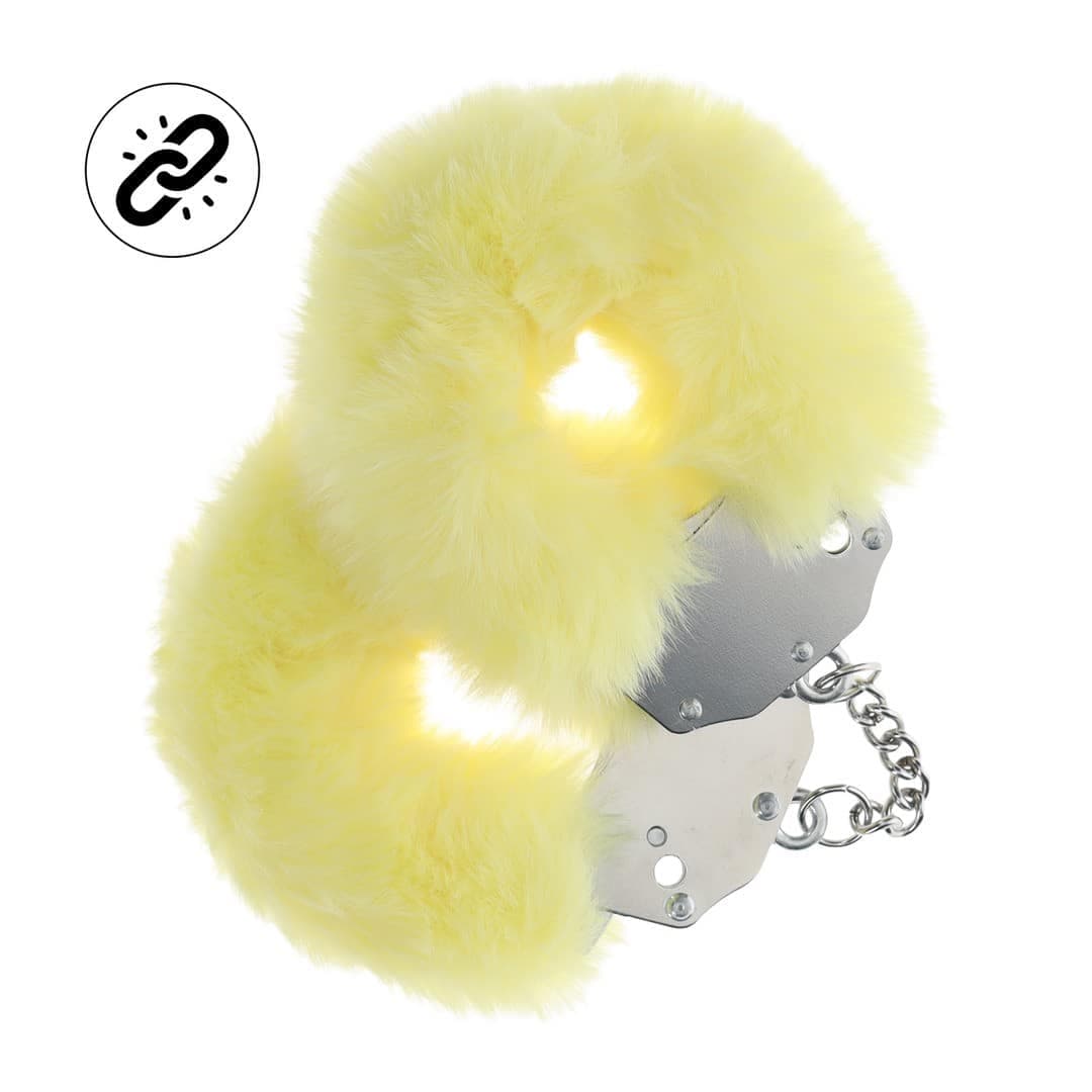 Algemas Com Pelúcia Heavy-Duty Fluffy Amarelo Ouch!