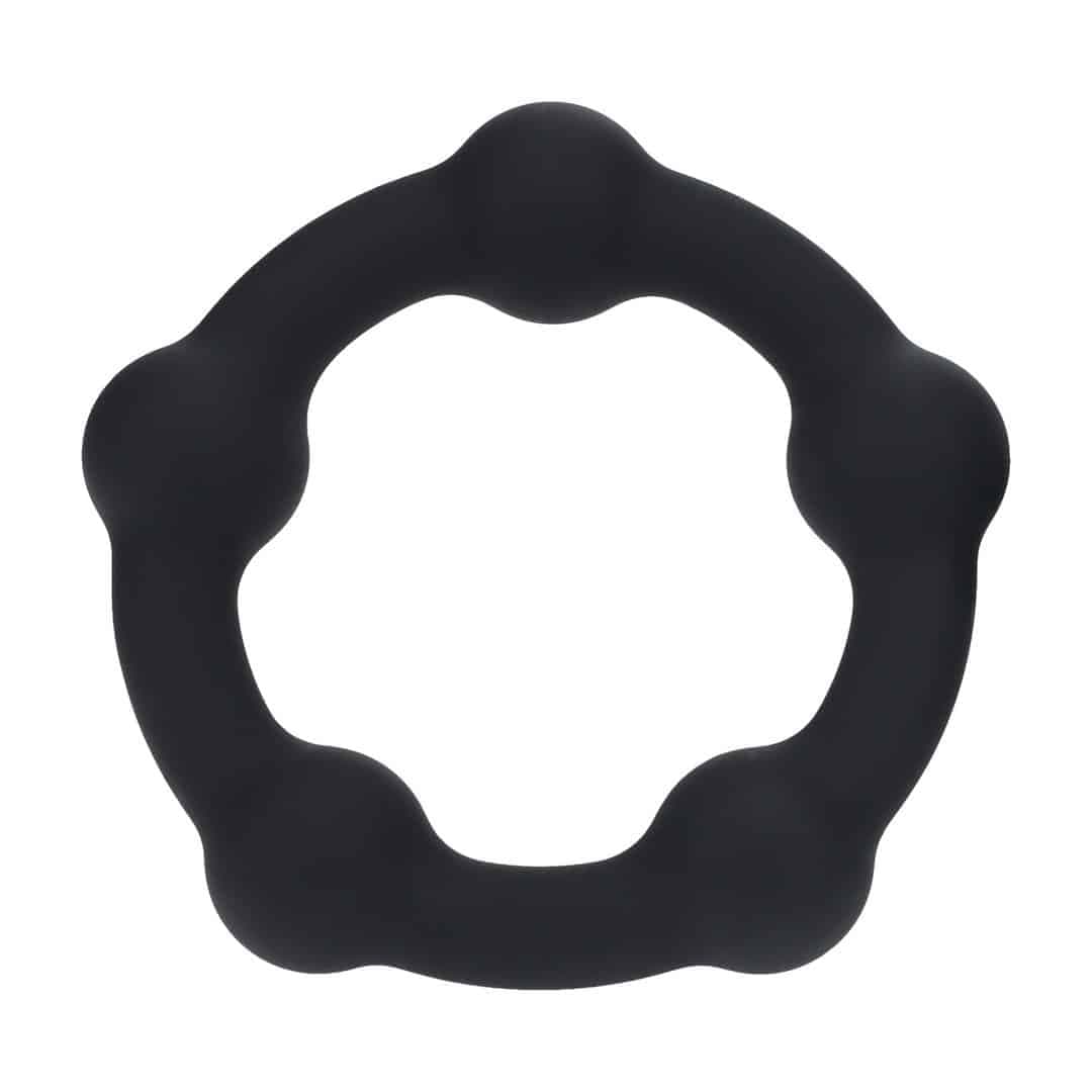 Anel Para O Pénis Com Pérolas L 45Mm Preto Levelz
