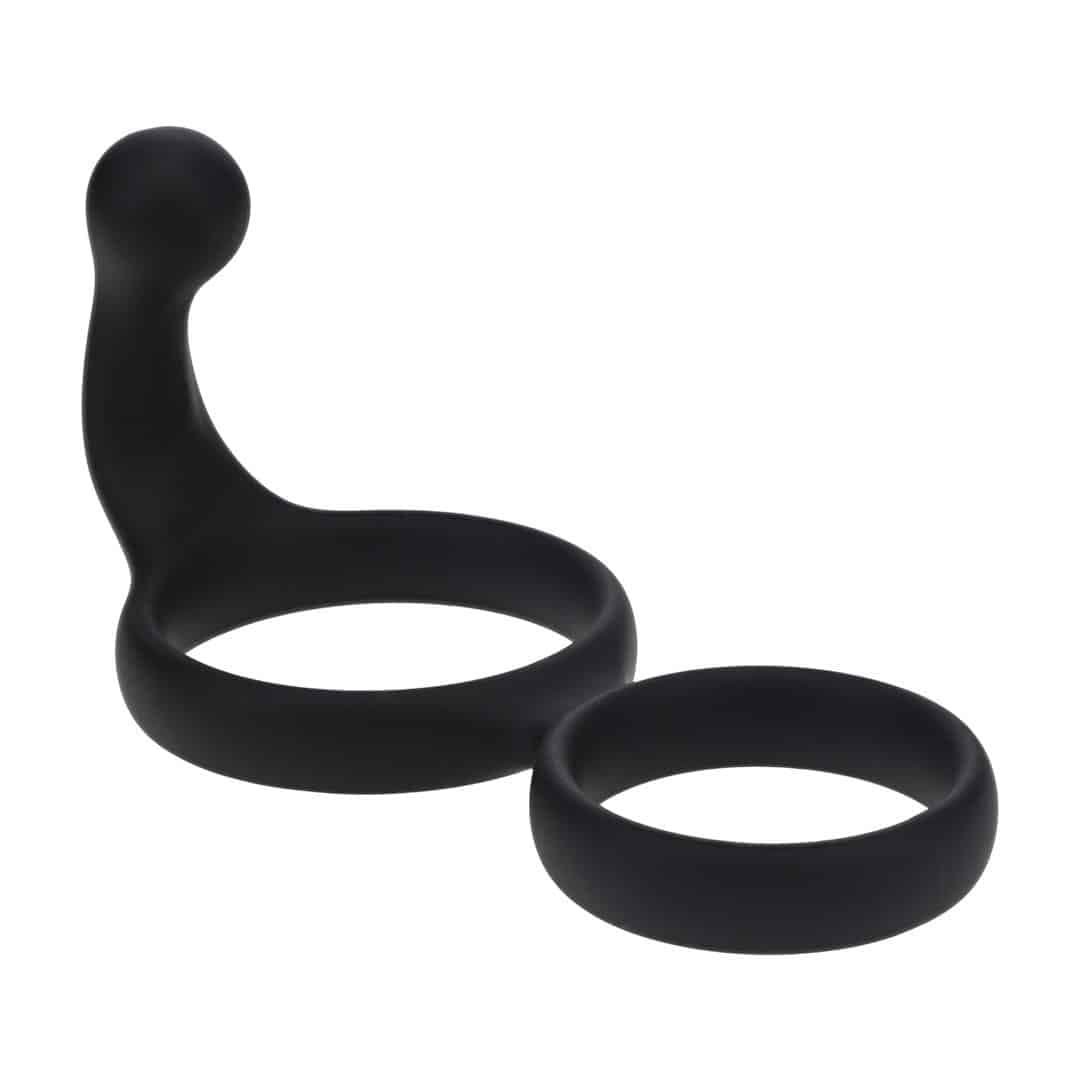 Levelz Anel Duplo Silicone com Estimulador de Períneo Preto