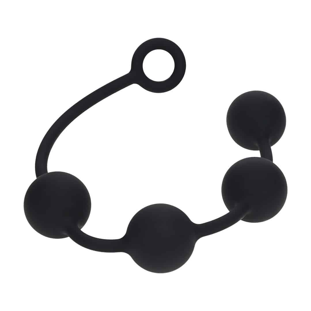 Bolas Anais Redondas Em Silicone Xxl 50Mm Pretas Levelz
