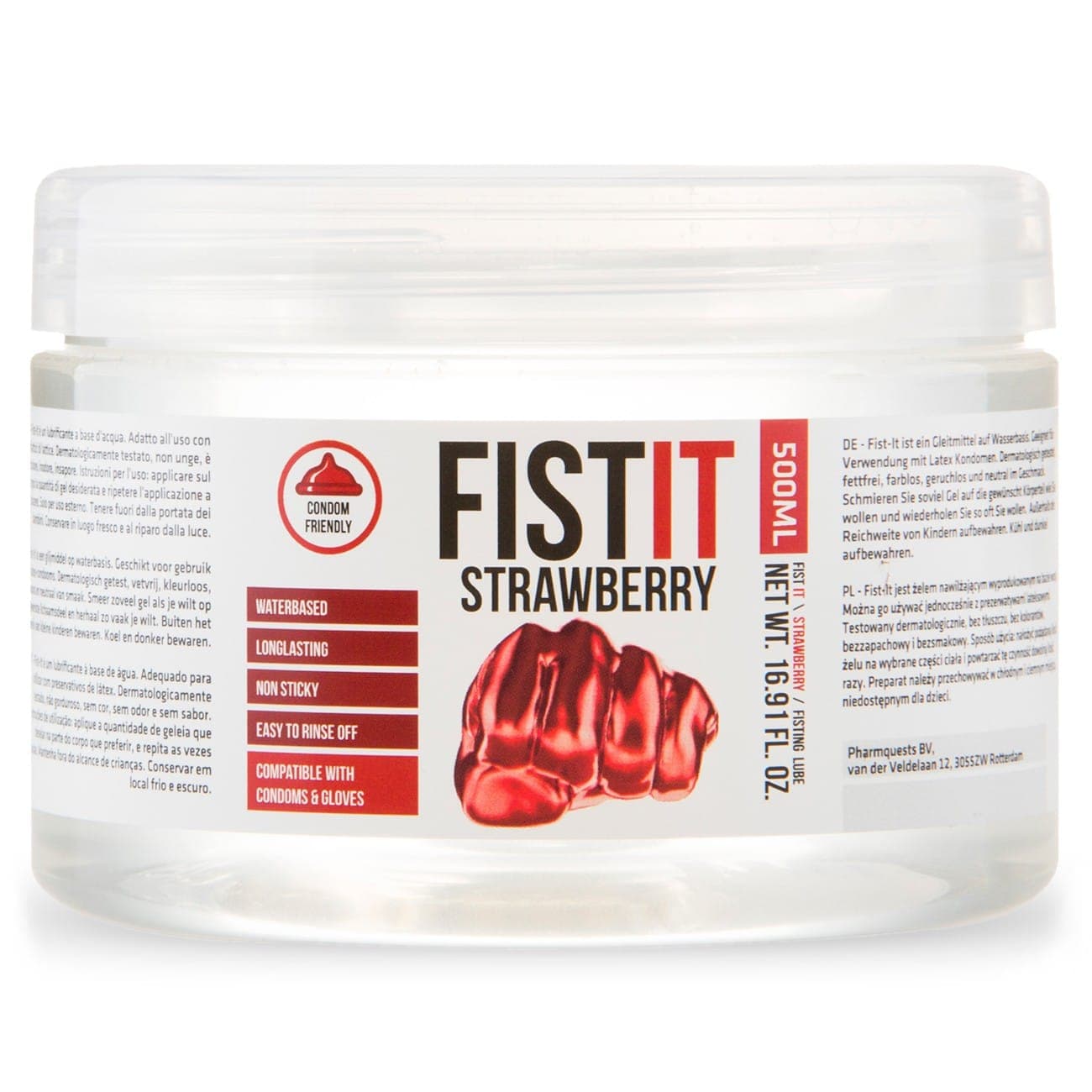 Pharmquests – Lubrificante Para Fisting Fist It Morango 500ml
