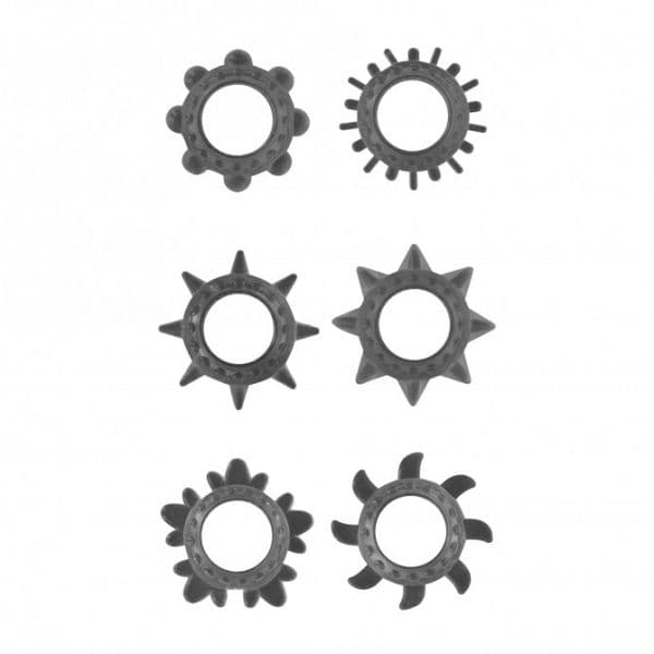 Gc Conjunto de 6 Anéis para o Pénis Cock Ring Set Pretos