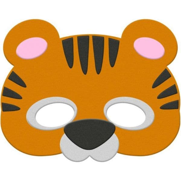 Folat Máscara em Feltro Tigre