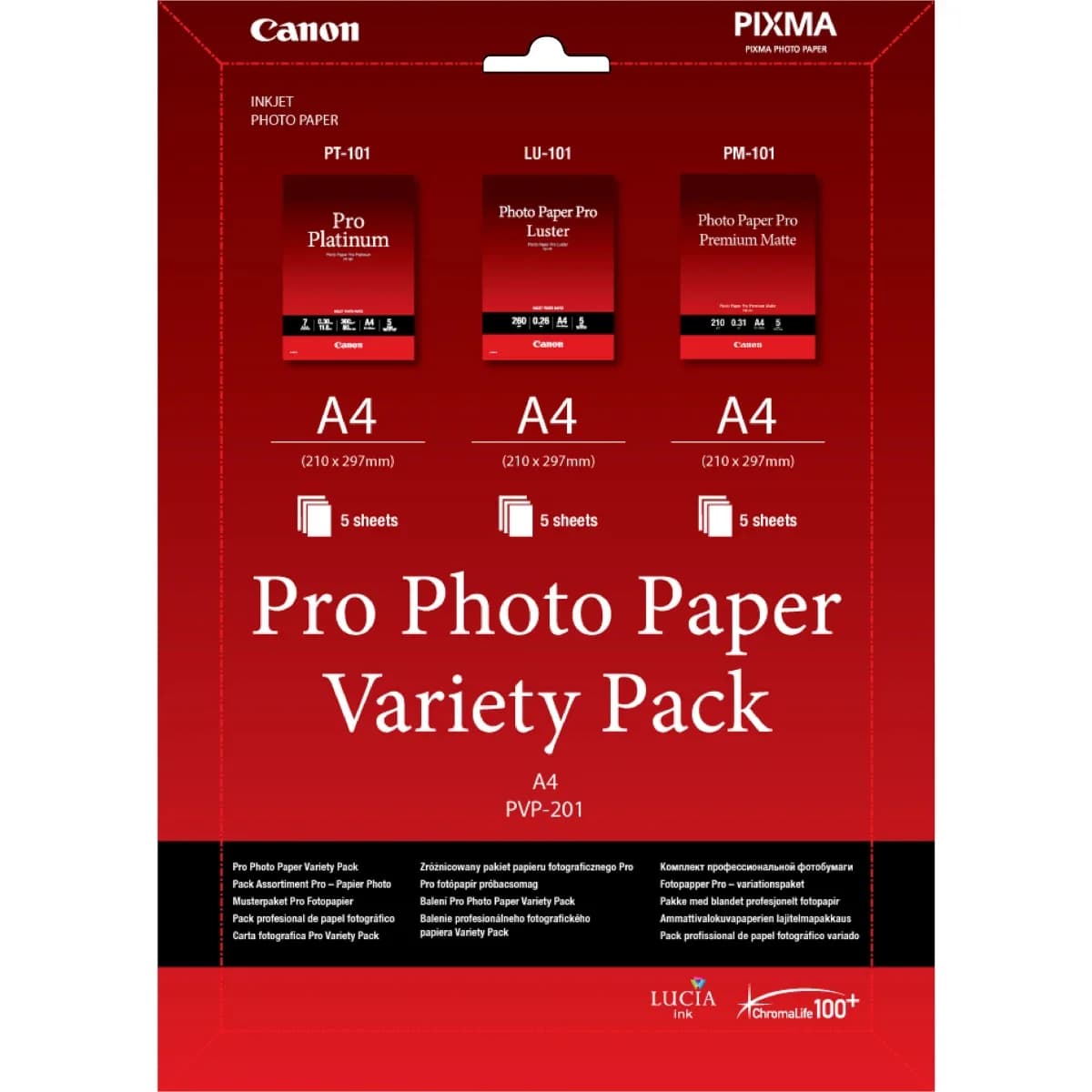 Canon Papel Fotográfico PVP-201 A4 15 Un.