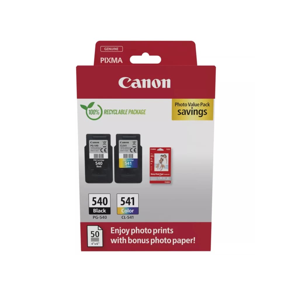Tinteiro Canon CL-541/PG-540 + 50 folhas de papel fotográfico