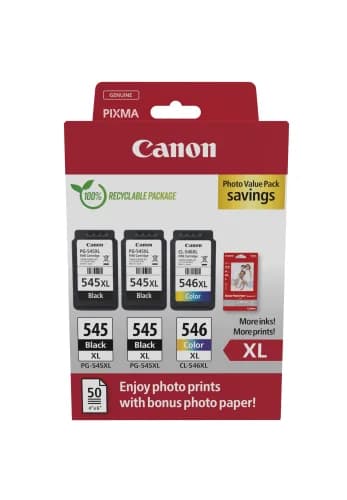 Tinteiro Canon PG-545XL / CL-546XL Preto e Cores