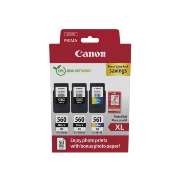 Tinteiro Canon PG-560XL x2 + CL-561XL + GP-501