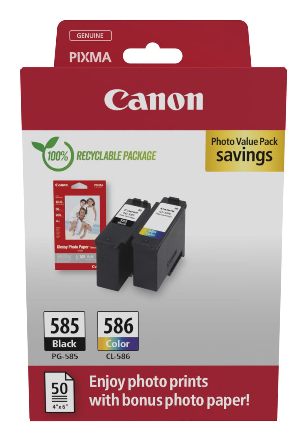 Tinteiro Canon Photo Value Pack PG-585/CL-586 Preto/Cores