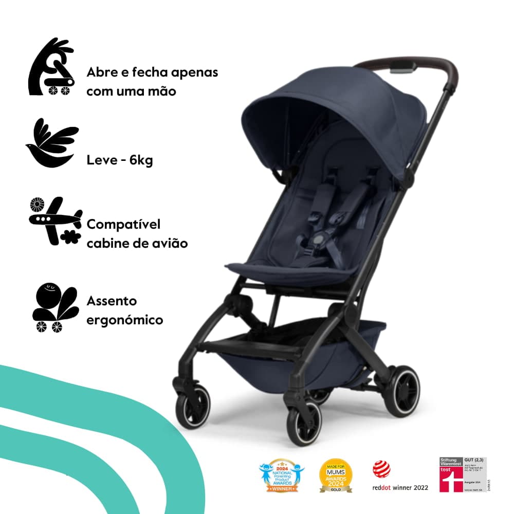 Joolz Aer+ Carrinho de Bebé – Compacto e compatível com cabine de avião – Navy blue