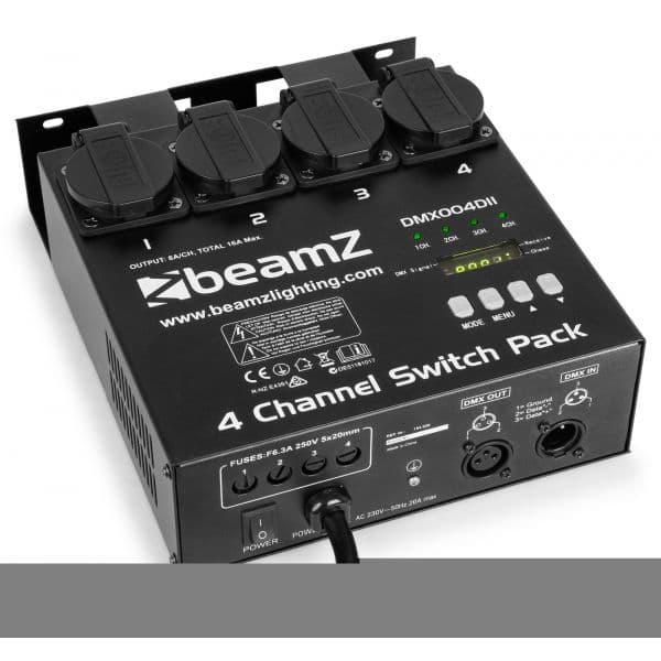 Beamz Sequenciador DMX DMX512 com 4 Canais (5A Canal) - 154.029