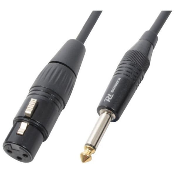 Cabo Jack 6,3mm Macho Mono - Canon Femea (12 Mts) - Power Dynamics Connex - 7-0066 - 7-0066