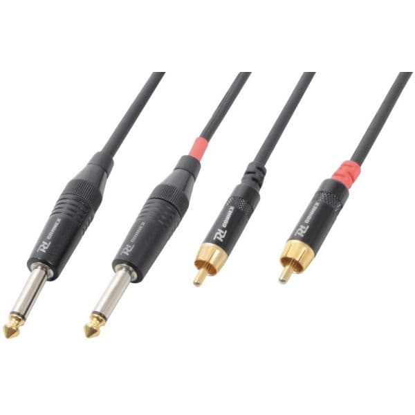 Power Dynamics Conne Cabo 2x Jack 6,3mm Macho Mono + 2 Rca Macho (3 Mts) Power Dynamics Connex 176.663