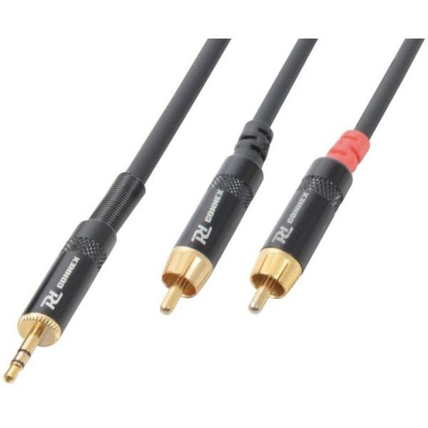 Power Dynamics Cabo Jack 3.5 Macho Stereo 3m + 2 RCA Macho
