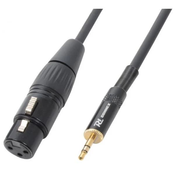 Cabo Canon Femea - Jack 3,5mm Macho Stéreo (50cm) - Power Dynamics Connex - 177.116 - 177.116