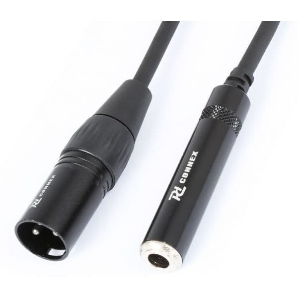 Cabo Adaptador Canon Macho - Jack 6,35mm Femea (15cm) - Power Dynamics Connex - 176.992 - 176.992