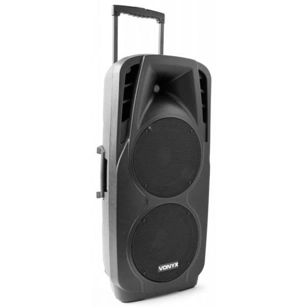Vonyx SPX-PA9210 Sistema de Som 2x10'' usb, Sd/mmc Bluetooth Bateria com Duração P/ 4-6h
