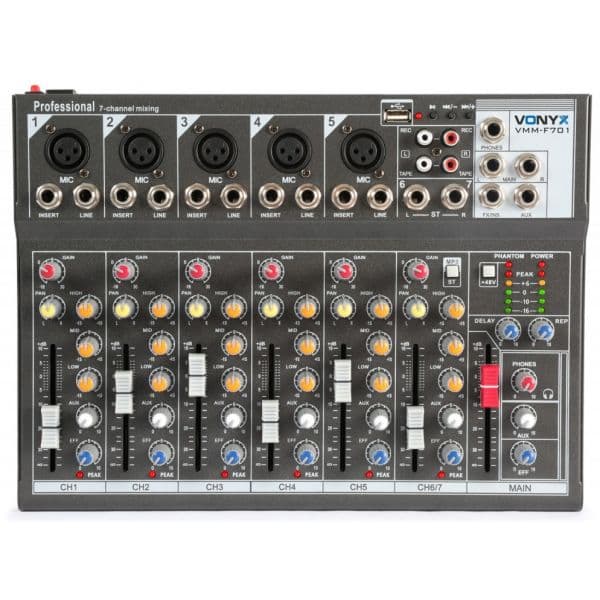 Vonyx Mesa de Mistura 7 Canais C/ USB/SD/MP3 (VMM-F701) - 172.578