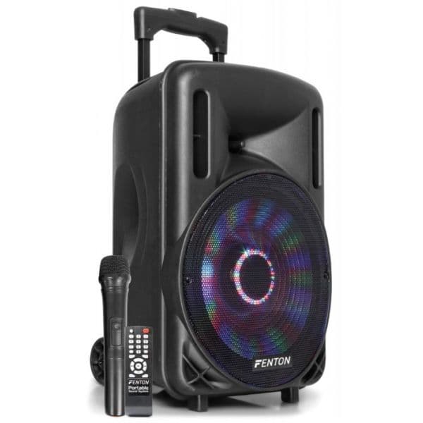 Fenton Coluna Amplificada Portátil LED 10" 450W Bluetooth/usb/sd/mmc/uhf (FT10LED)