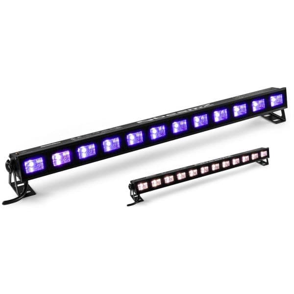 Beamz Barra Profissional "2-EM-1" 12 Leds 3W Branco+uv (luz Negra) BUVW123 - 153.502