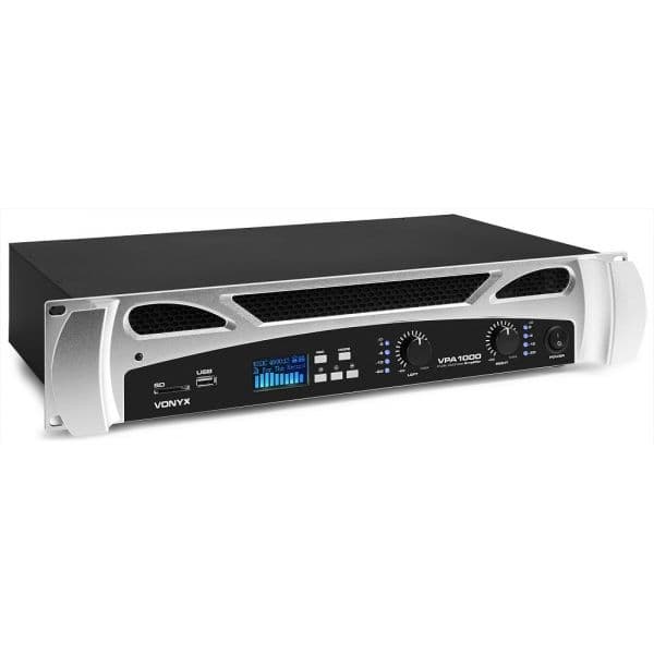 Vonyx Amplificador PA 2x 500W 19" MP3/USB/SD/AUX/RCA/BLUETOOTH (VPA1000)
