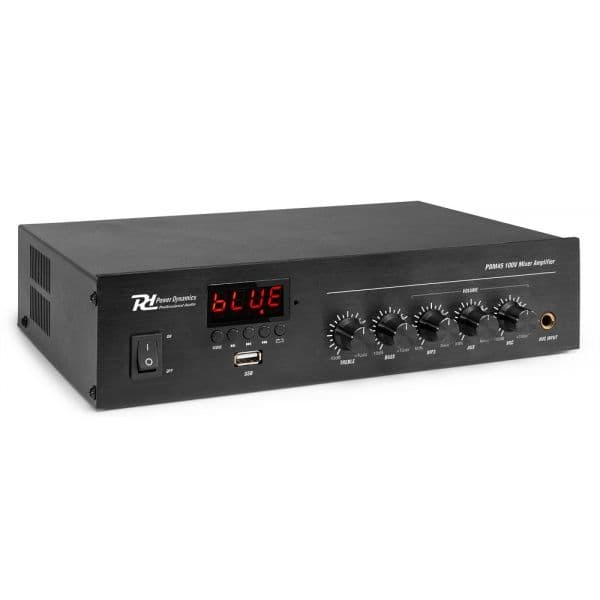 Power Dynamics Amplificador 45W RMS (100V) c/ MP3/FM/USB/BLUETOOTH (PDM45)