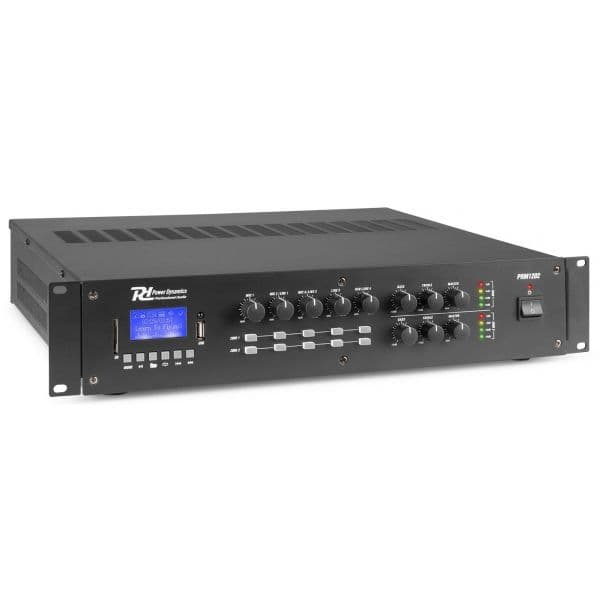 Power Dynamics Amplificador Matrix 2 Zonas 240w Rms (100v) Com Bluetooth/sd/usb (Prm1202)
