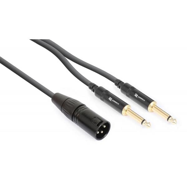 Cabo Canon Macho - 2x Jack 6.3mm Mono Macho (3 Mts) - Power Dynamics Connex - 177.153 - 177.153