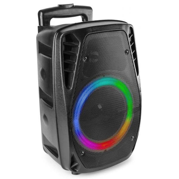 Fenton FT8LED-MK2 Coluna Amplificada Portátil LED 8" 300W Bluetooth Com Microfone /USB/SD/AUX