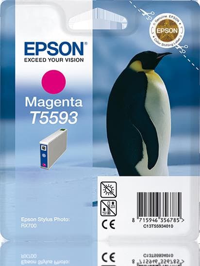 Epson Penguin Tinteiro Magenta T5593 (c/alarme RF+AM)