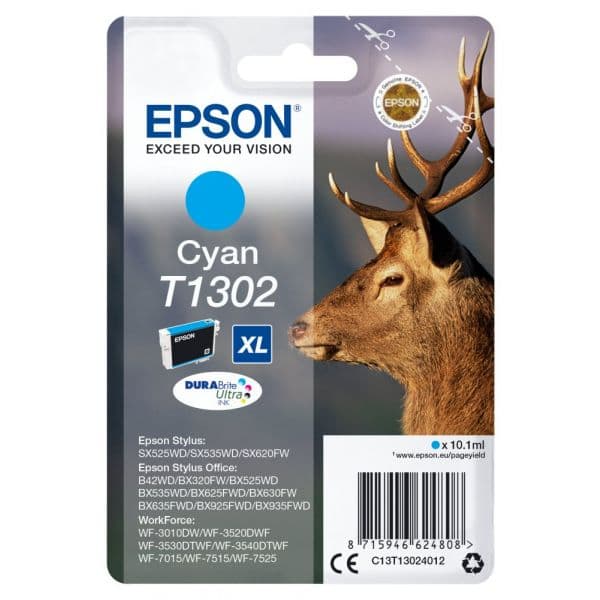 Tinteiro Epson T1302 C13T130240 Cyan
