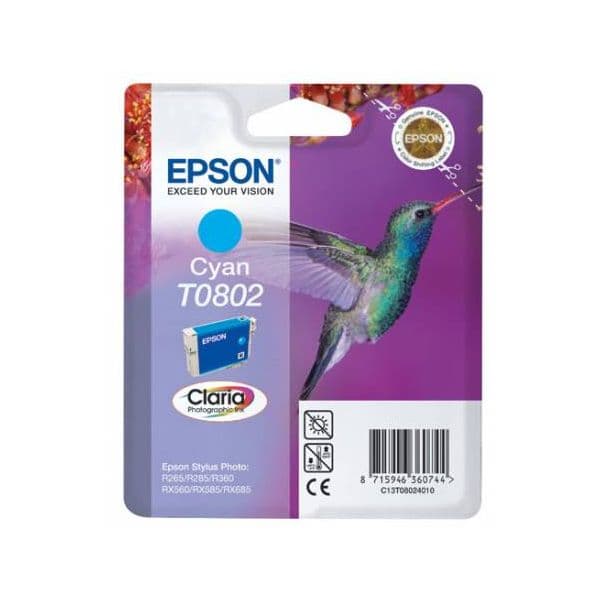 Tinteiro Epson Tinteiro T0802 Ciano - EPSONT0802