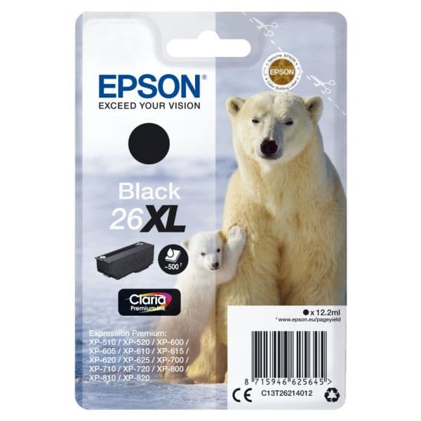 Tinteiro Epson 26XL C13T26214010 Black