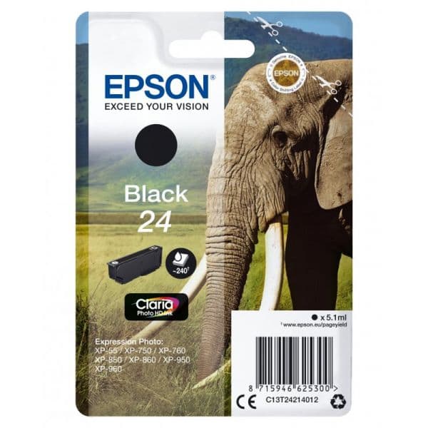 Tinteiro Epson 24 C13T242140 Black