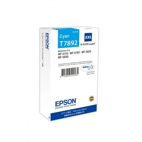 Tinteiro Epson T7892 XXL C13T789240 Cyan