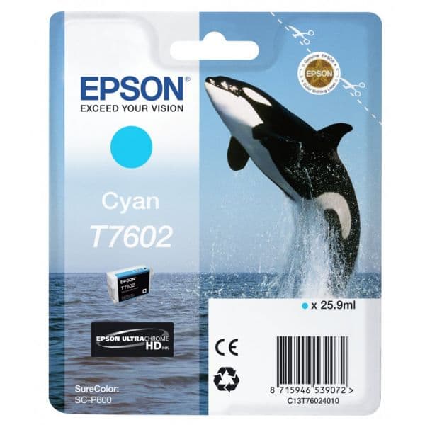 Tinteiro Epson T7602 C13T76024010 Cyan