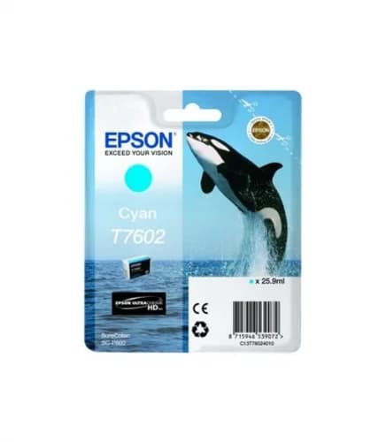 Tinteiro Epson T7602 C13T76024010 Cyan