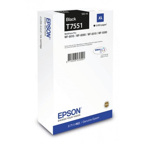 Tinteiro Epson T7551 C13T755140 Black