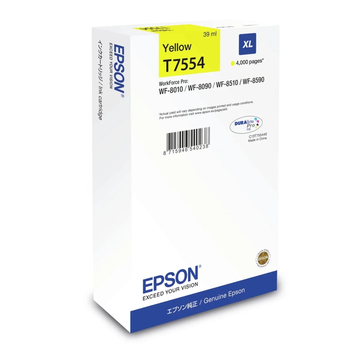 Tinteiro Epson Amarelo Xl 4000p WF-8xxx
