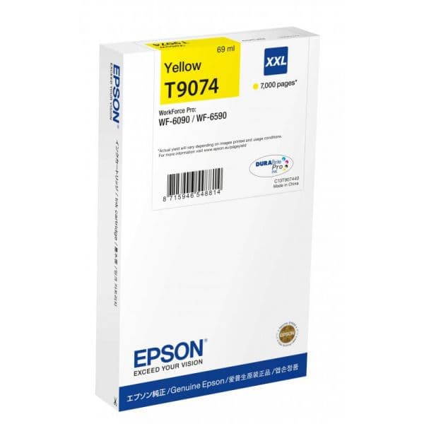 Tinteiro Epson XXL 7000p para WF-6xxx Yellow - C13T907440