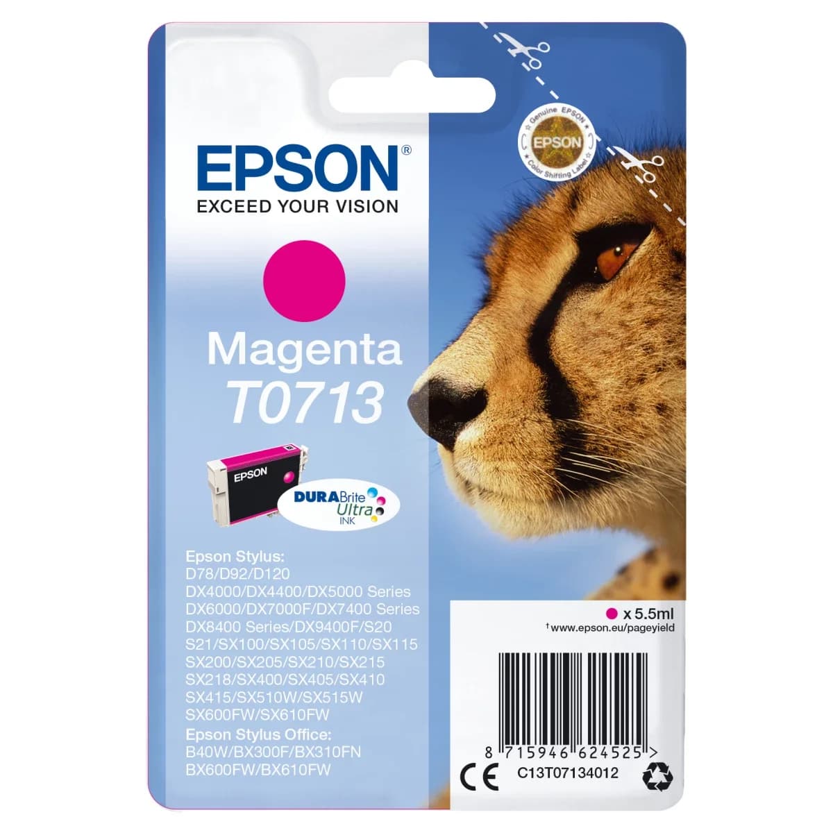 Tinteiro Epson T0713 C13T071340 Magenta