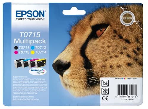 Epson T0715 Pack de 4 Tinteiro Original