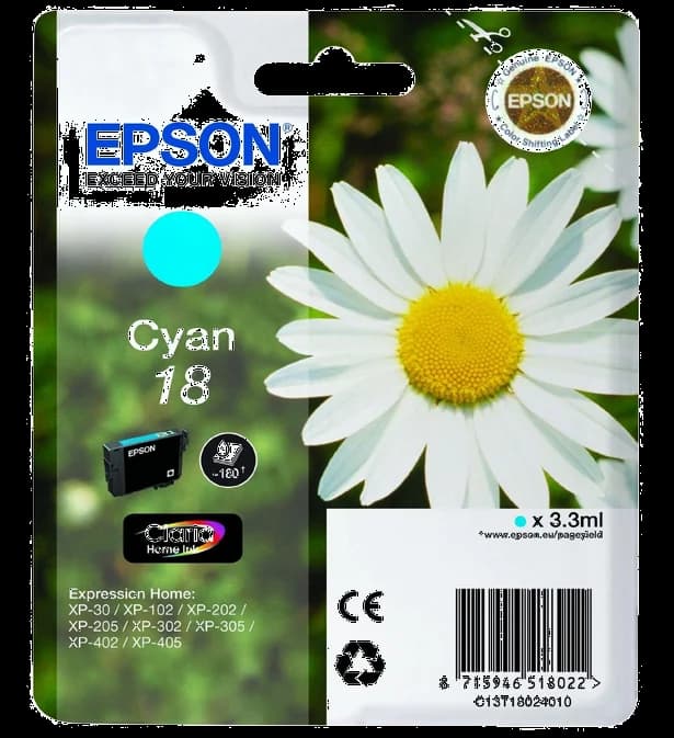 Cartucho EPSON Cian XP-102/205/305/405 C13T18024012