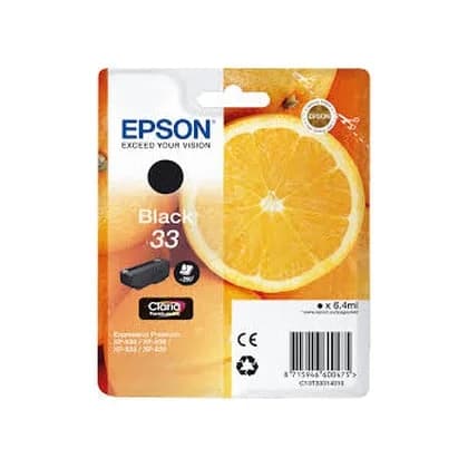 Tinteiro EPSON Serie 33 Preto XP-530/630/635/830 - C13T33314012