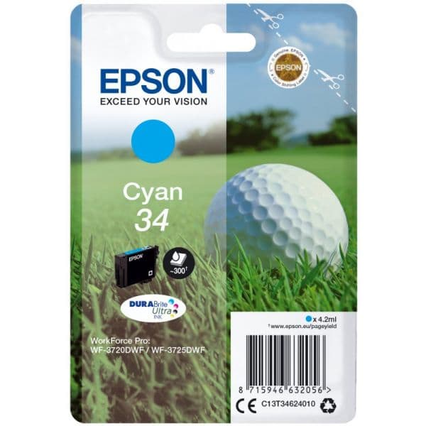 Tinteiro Epson 34 Cyan C13T34624010