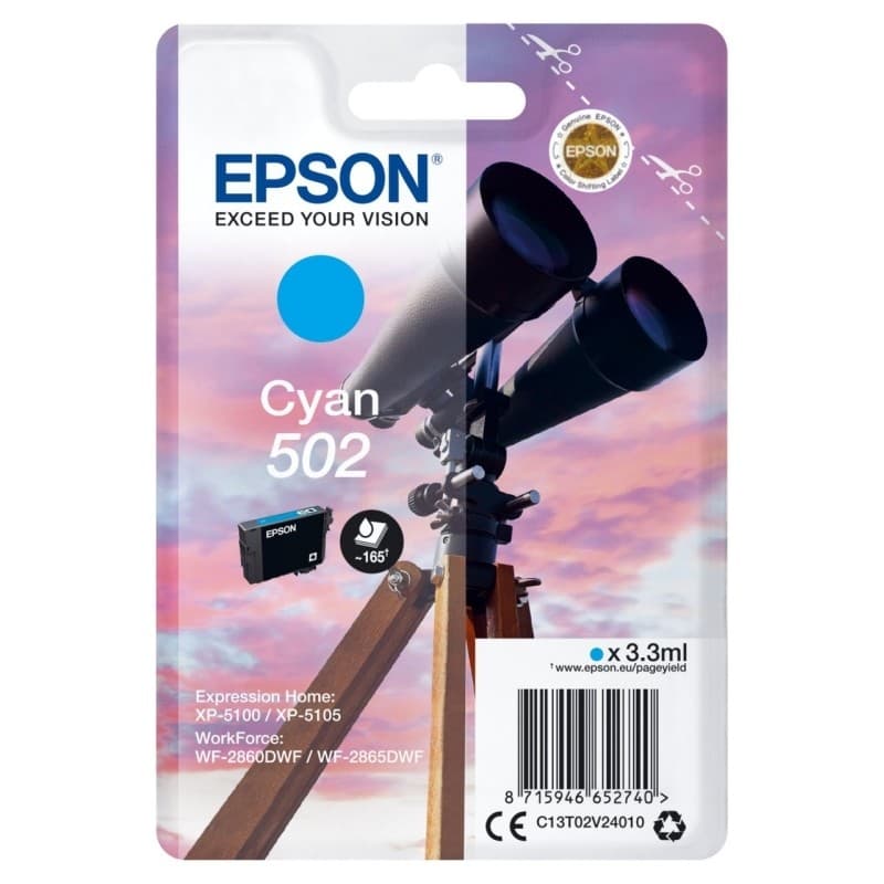 Tinteiro Epson 502 C13T02V24010 Cyan