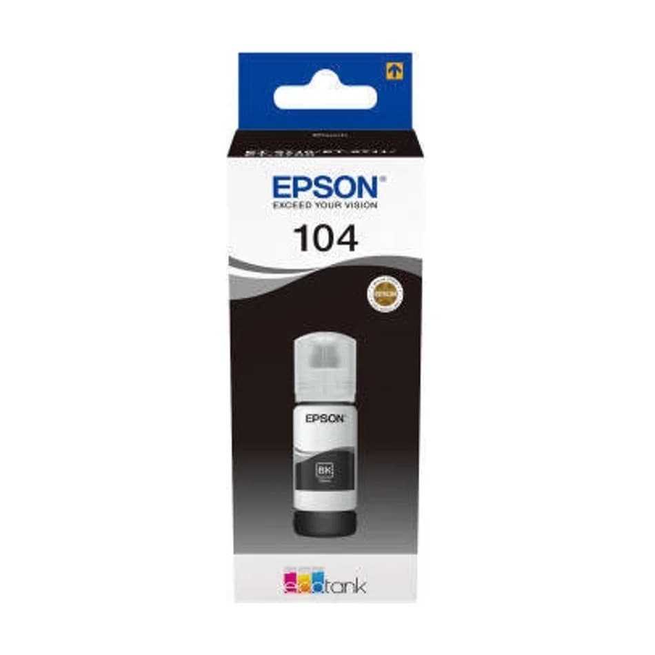Tinteiro Epson 104 EcoTank Ink Bottle BK - C13T00P140
