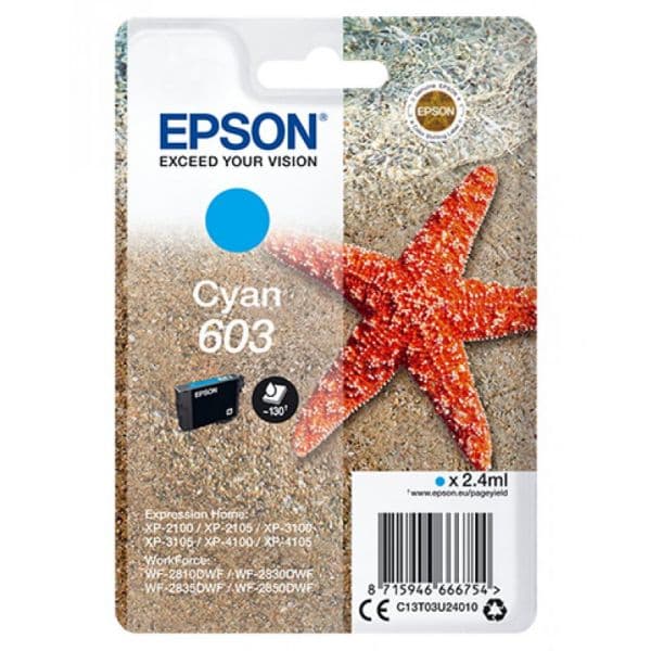 Tinteiro EPSON 603 Cyan C13T03U24020