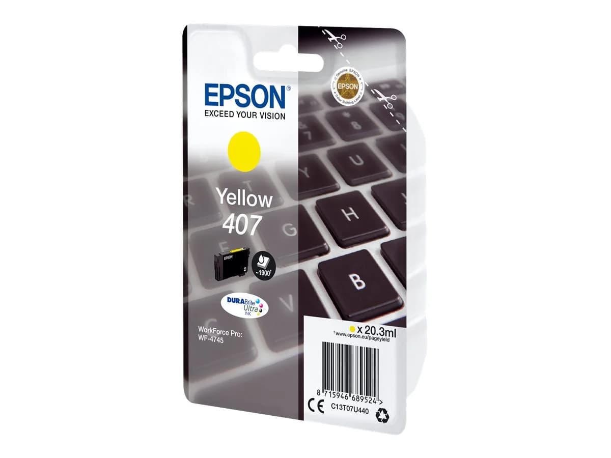 Tinteiro Epson T07U Amarelo L - WorkForce WF-4745 - C13T07U440