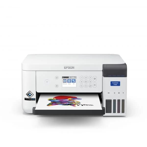 Epson Pack de Sublimação SureColor SC-F100 Multifunções Jato de Tinta A4 Wi-Fi + Folha de Sublimação